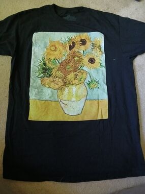 Sunflower Vase Graphic Tee - Black